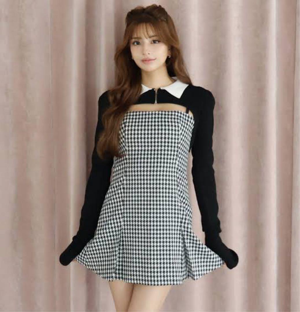 Randy Houndstooth ensemble ワンピース