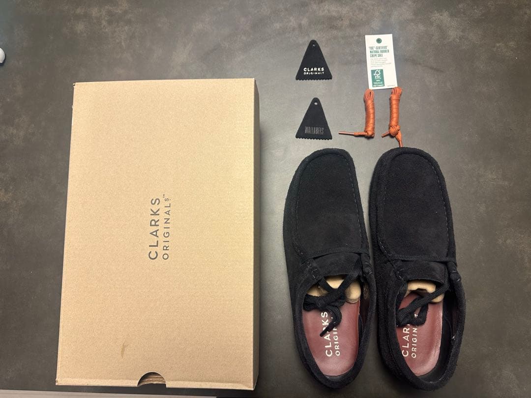 clarks ワラビー　ローカット　ブラック　26.5cm