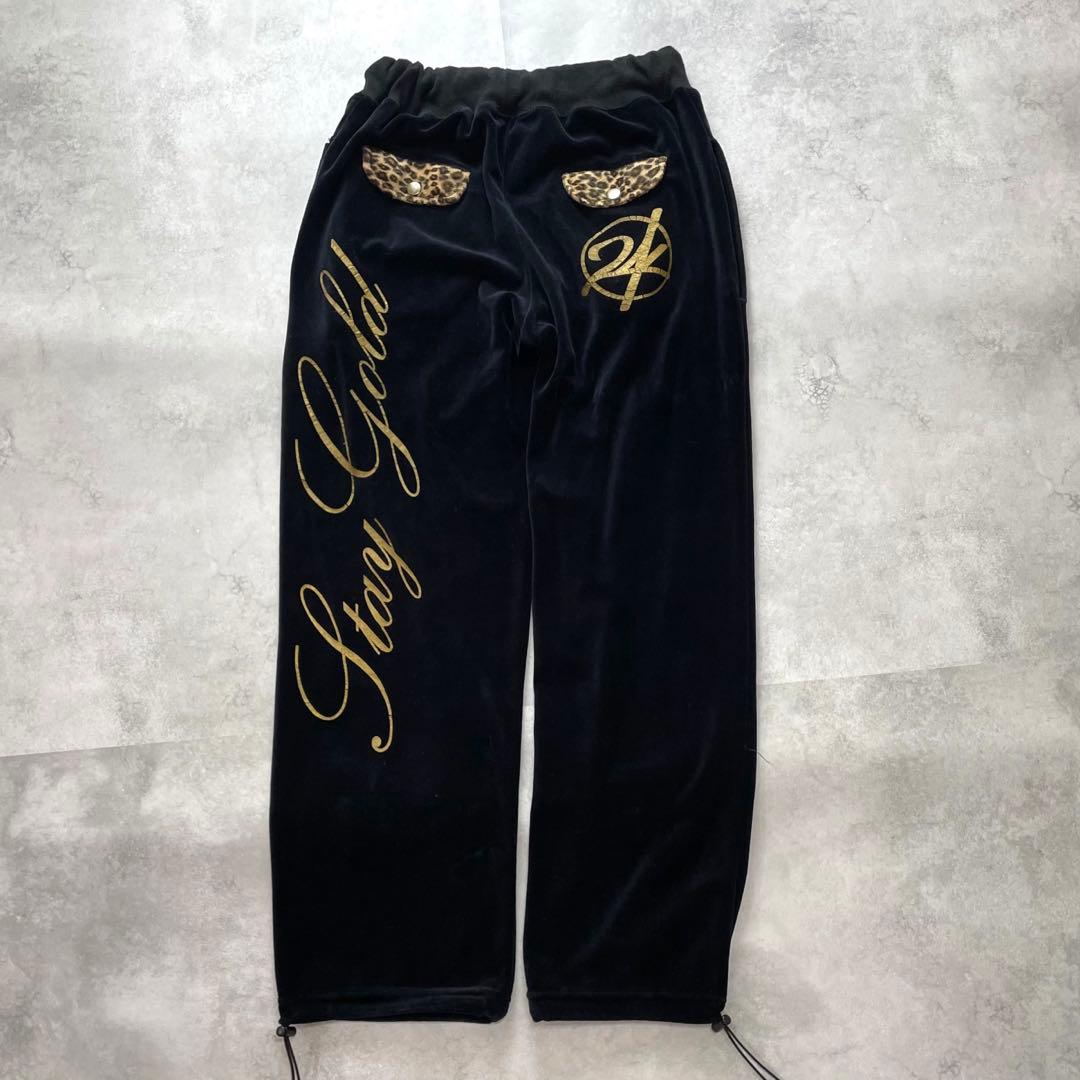 24karats 激レア 美品 豹柄 ヒョウ柄 レオパード ベロア セットアップ