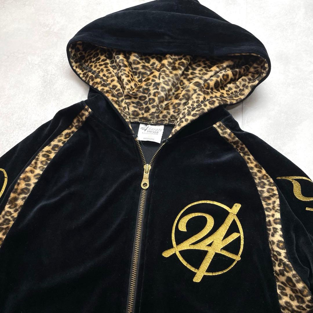 24karats 激レア 美品 豹柄 ヒョウ柄 レオパード ベロア セットアップ
