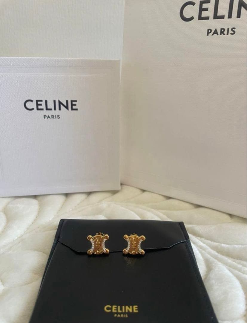 CELINE ゴールド装飾ピアス ケース付き 楽天市場】セリーヌ（ピアス｜レディースジュエリー・アクセサリー