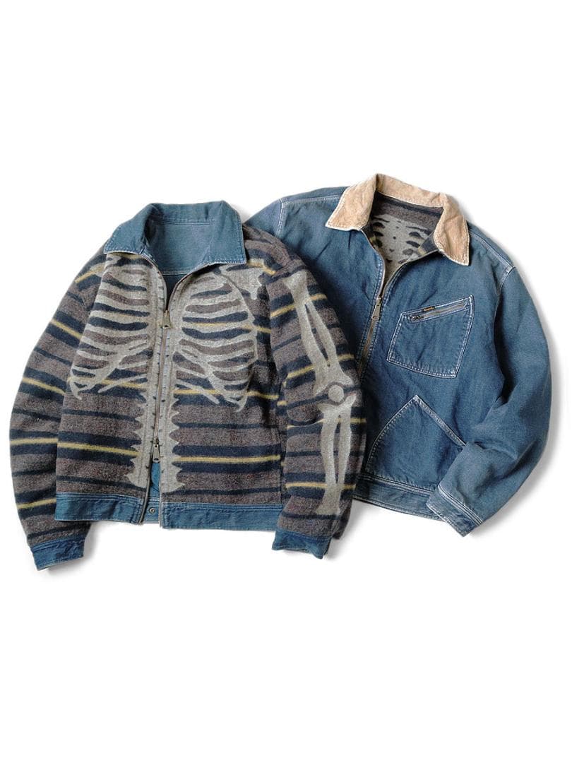 ☆たかし　KAPITAL ライニング リバーシブルZIP☆ KAPITAL(キャピタル) Bone Lining Reversible Motocross Jacketボーン