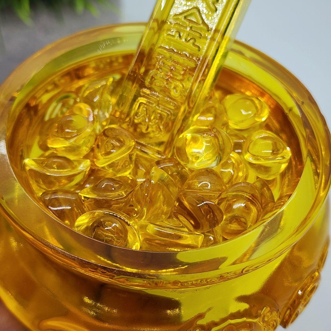 瑠璃ガラス製 元宝 風水グッズ 開運・金運アップ スピリチュアルアイテム