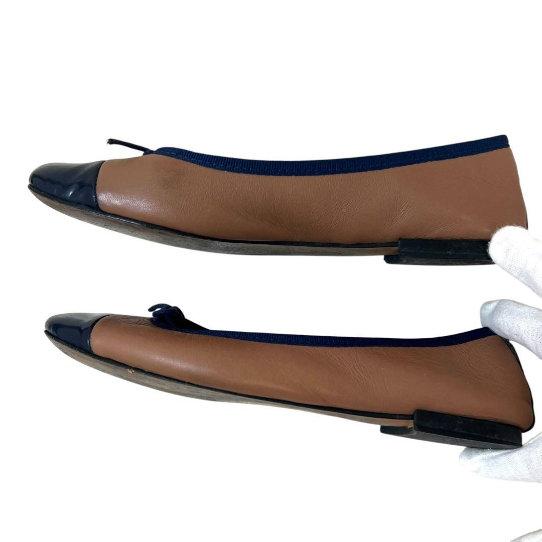 美品】repetto フローラ フラットパンプス コンビレザー - メルカリ