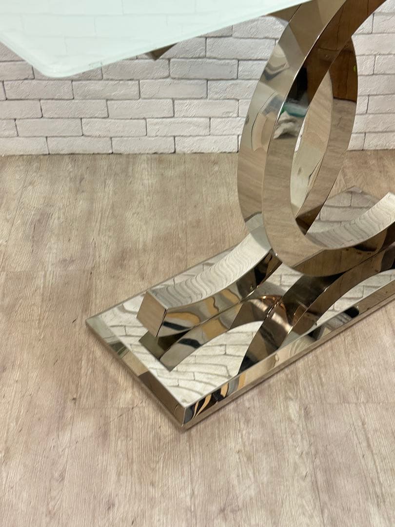 東京都23区配送無料】定価25 コンソール 強化 ガラス テーブル サイド