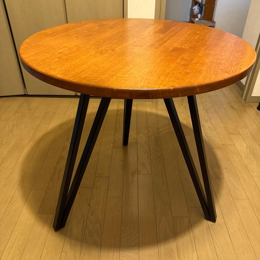 ダイニングテーブル KANADEMONO THE CAFE TABLE Black Steel THE CAFE TABLE / リノリウム Black Steel カフェX × スクエア 70 - 80