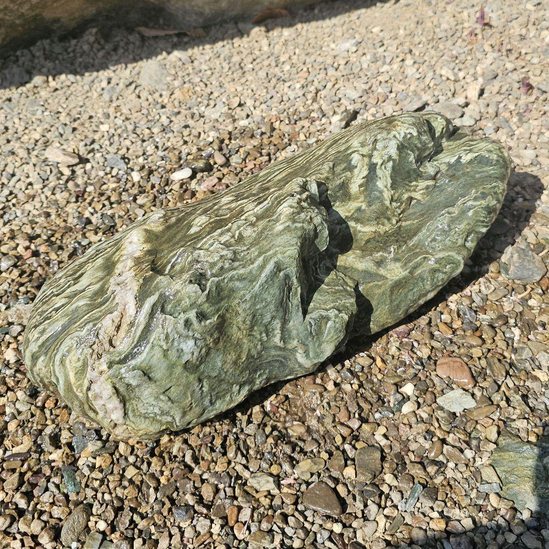 三波石 12.1kg 群馬県旧鬼石町産　日本銘石　三波川　水石　鑑賞石　青石