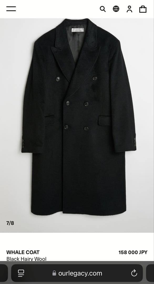 新品未使用】OUR LEGACY ホエール コート 44サイズ 付属品完備 - メルカリ