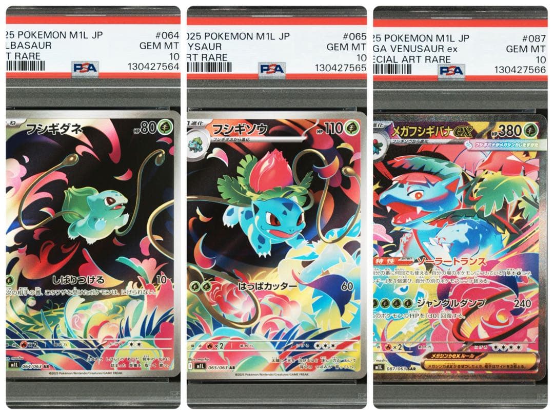 ポケモンカード　フシギダネ　フシギソウ　フシギバナ　進化ライン　PSA10 ポケモンカード フシギダネ フシギソウ フシギバナex 進化ライン 10枚