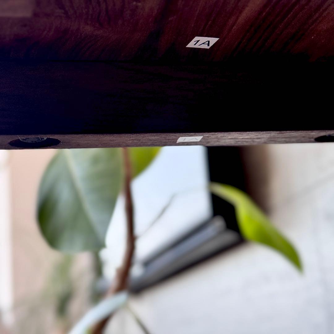 WTWチーク木製テーブル机作業デスク◇幅110木目ナチュラル素材