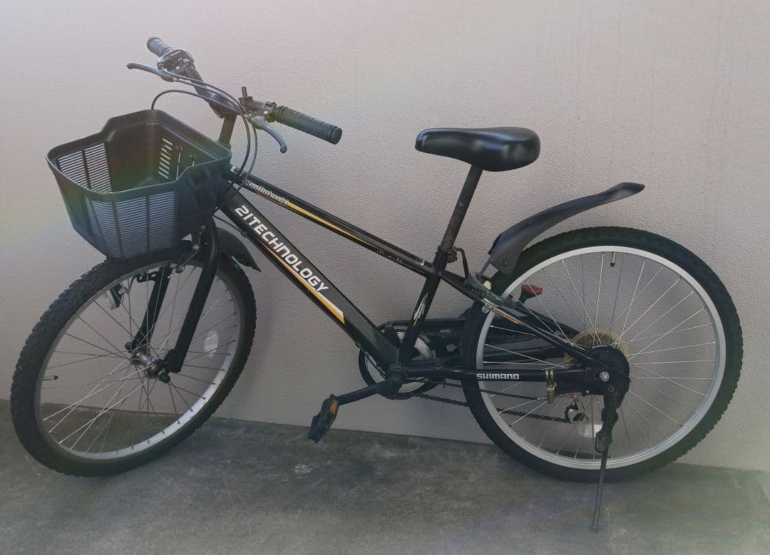【21Technology】24インチ 6段変速 MTBタイプ自転車 ブラック 21Technology 子供用自転車 24インチ シマノ製6段ギア 男の子 男子