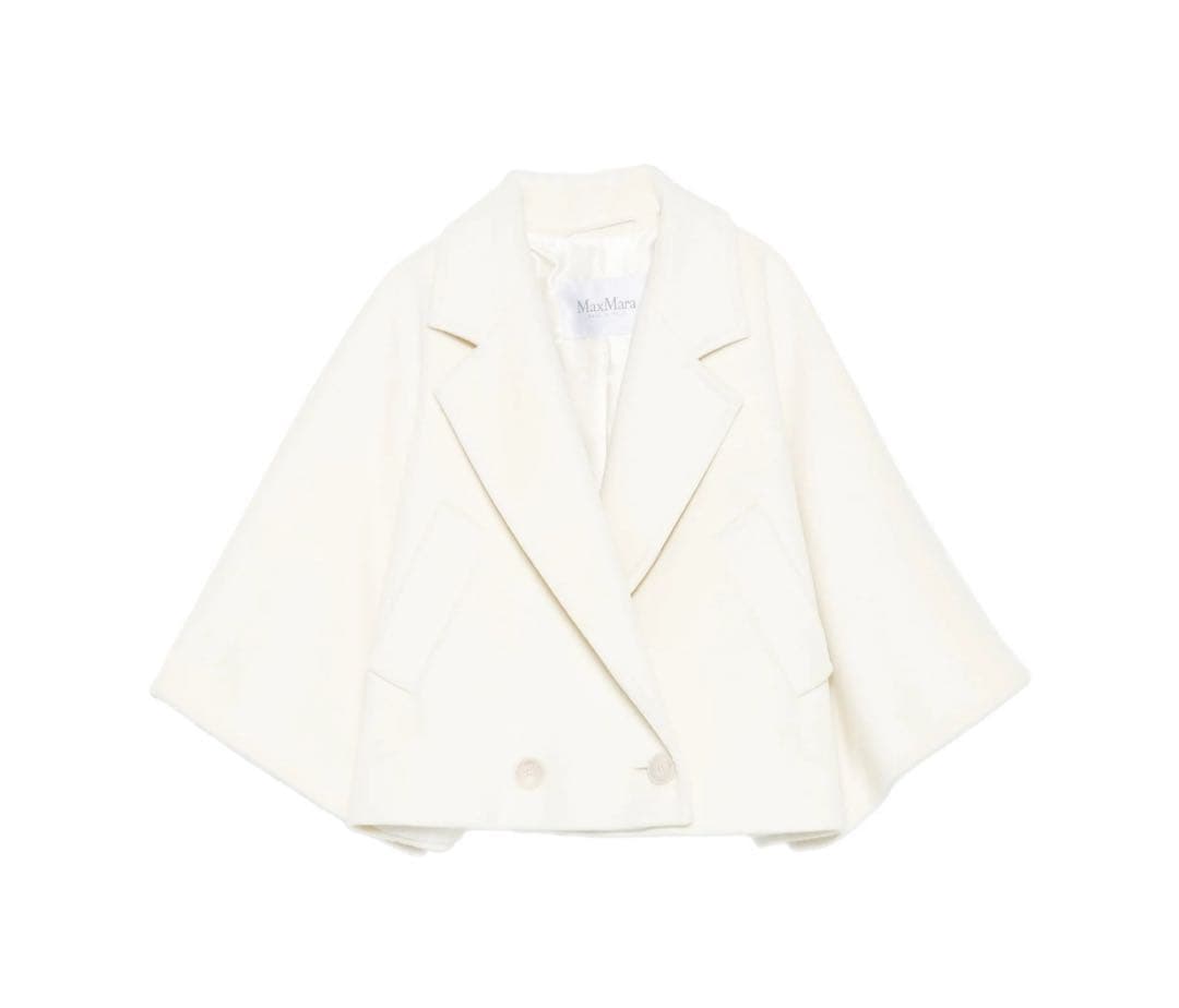 Max Mara 今期Galeaショートケープコート 34ホワイト