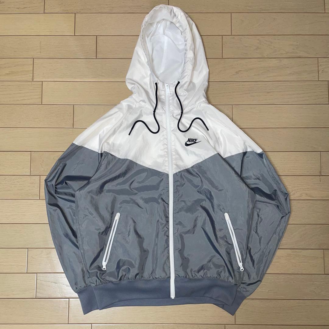 90s 00s Nike フードナイロンジャケット シンプル刺繍ロゴ y2k - メルカリ