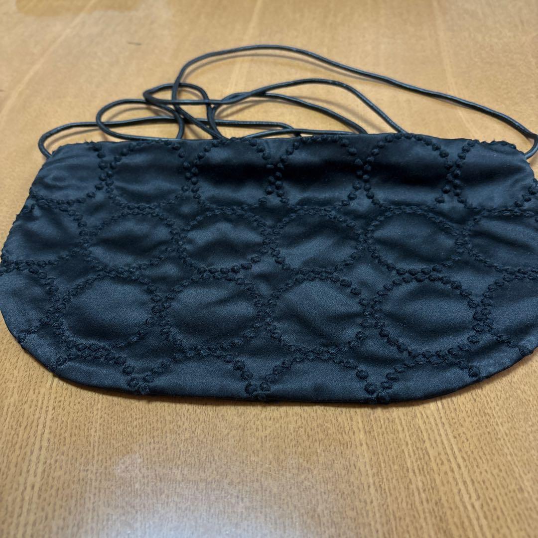 ミナペルホネン　タンバリン coupe bag クッペバック　ブラック　シルク mina perhonen（ミナペルホネン） 【定価1.5万】ミナペルホネン