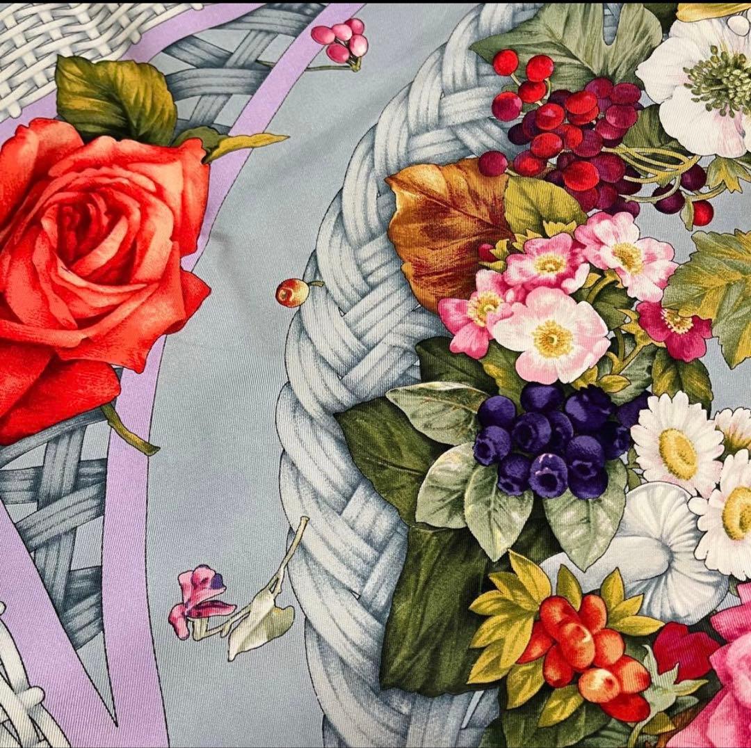 GUCCI グッチ シルク スカーフ ストール 花模様 ビンテージ