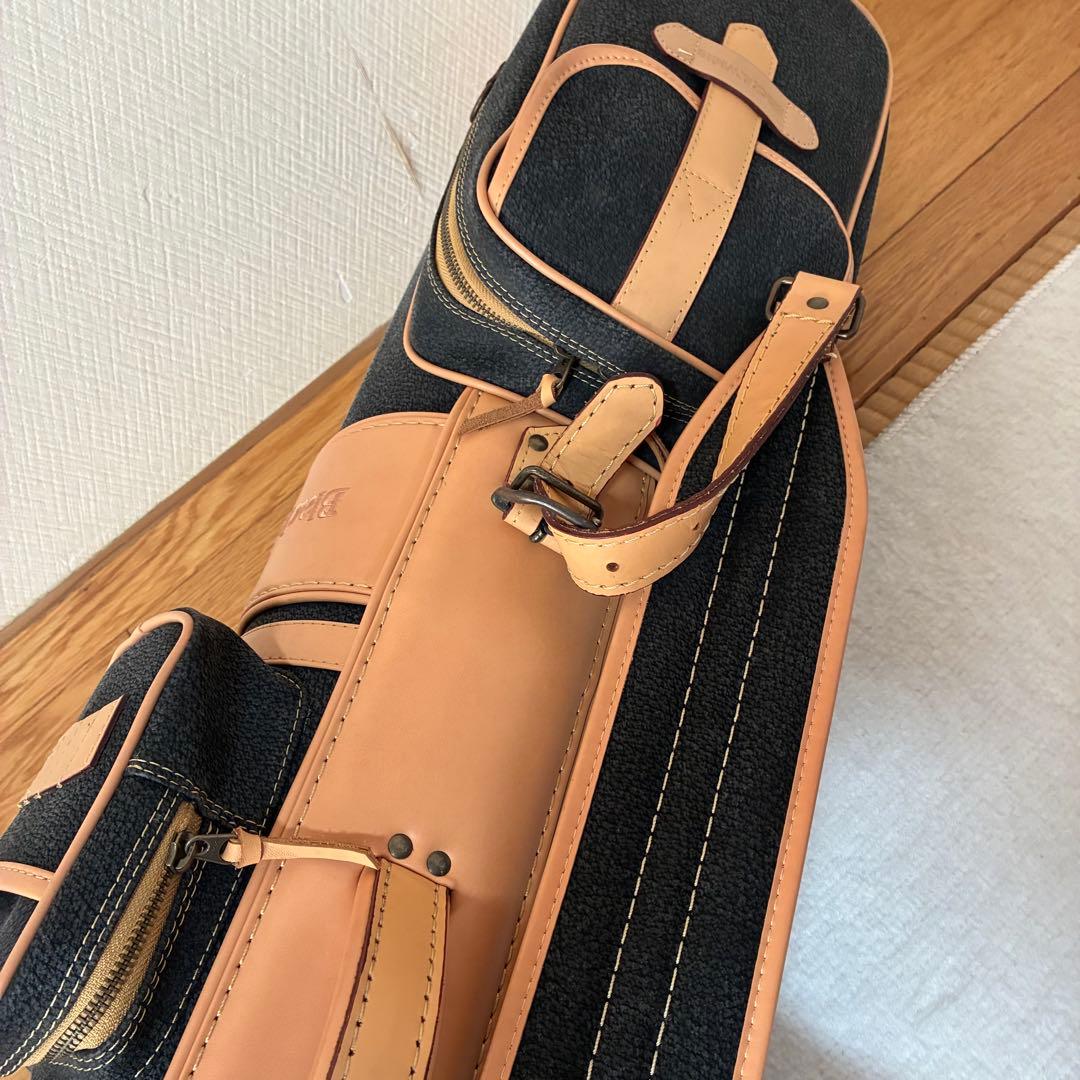 デッドストック貴重Black & White キャディバッグ 本革 7型 | 激安通販