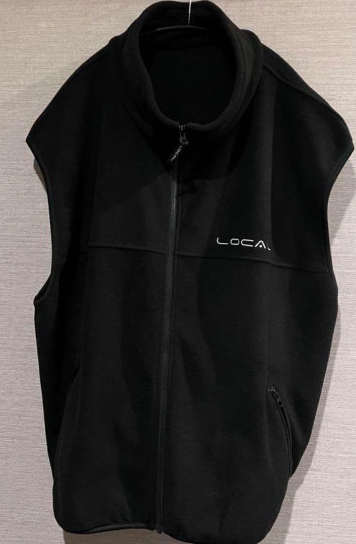 Local GOLF Simple Fleece VEST | Blackローカルゴルフ local golf