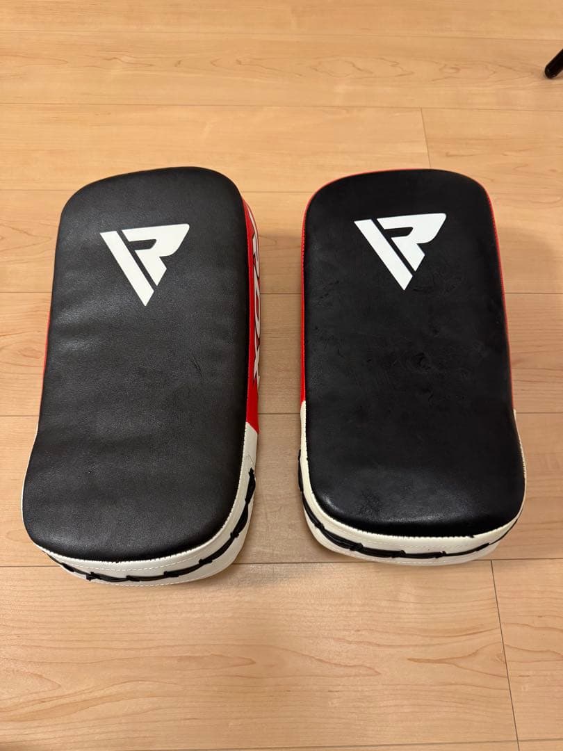 RDX 正規品 ボクシング キックミット 本革 左右 2個 セット RDX キックミット 2個入り 公式 キックボクシング 総合格闘技 MMA