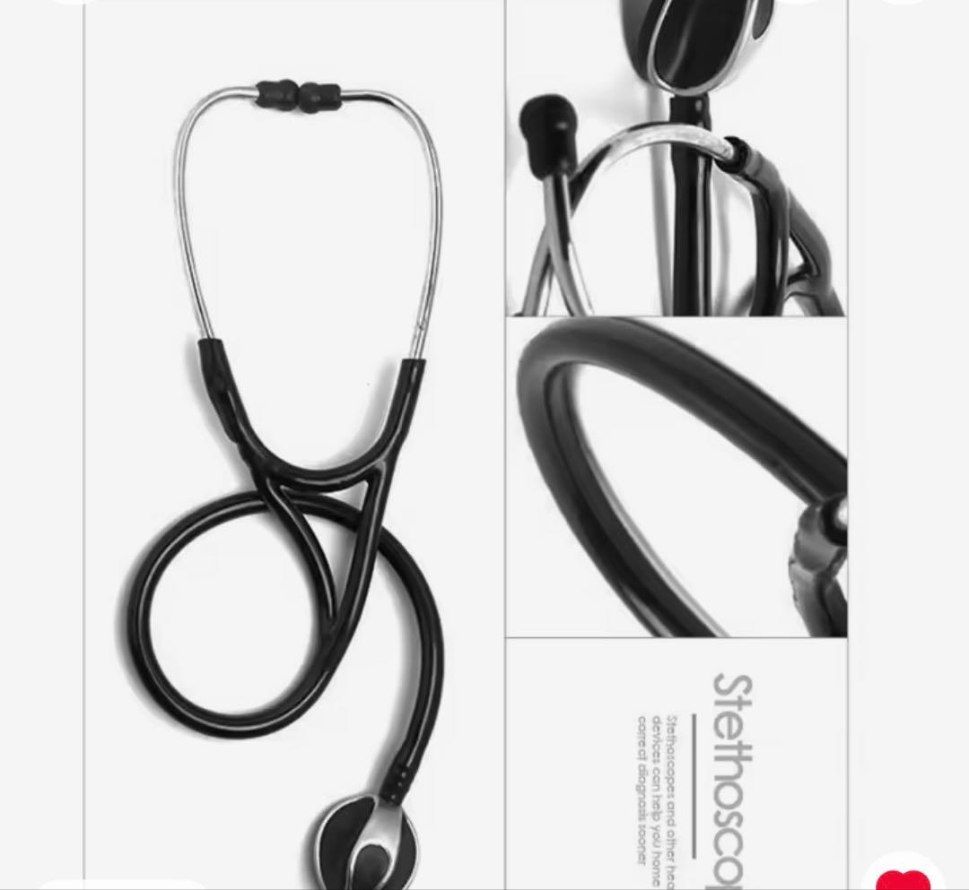 聴診器 シングルヘッド イヤーチップ2個付き。ブラック - メルカリ