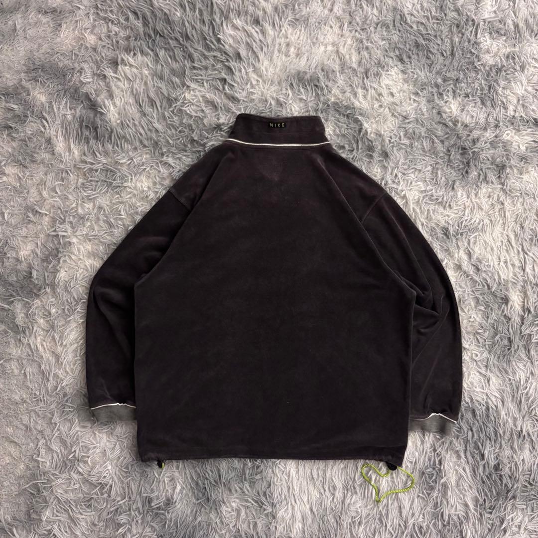 b*\様 90s Nike ハーフジップ スウェット ベロア 短丈 銀タグ b*\様