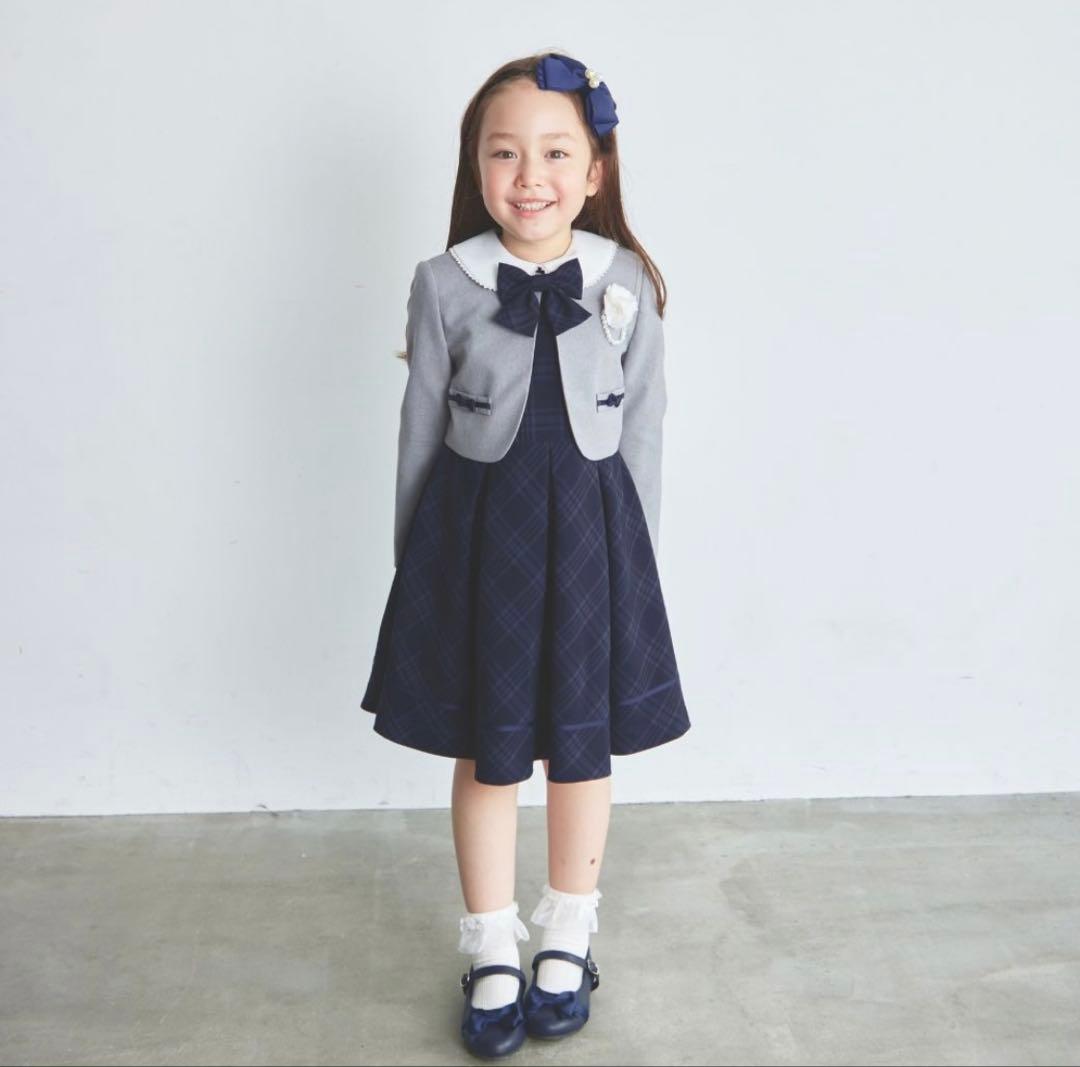 CHOPIN deux 格子柄アンサンブル　120cm 大人気/新色追加＞格子柄アンサンブル 115 120 130cm 120B 130Bcm