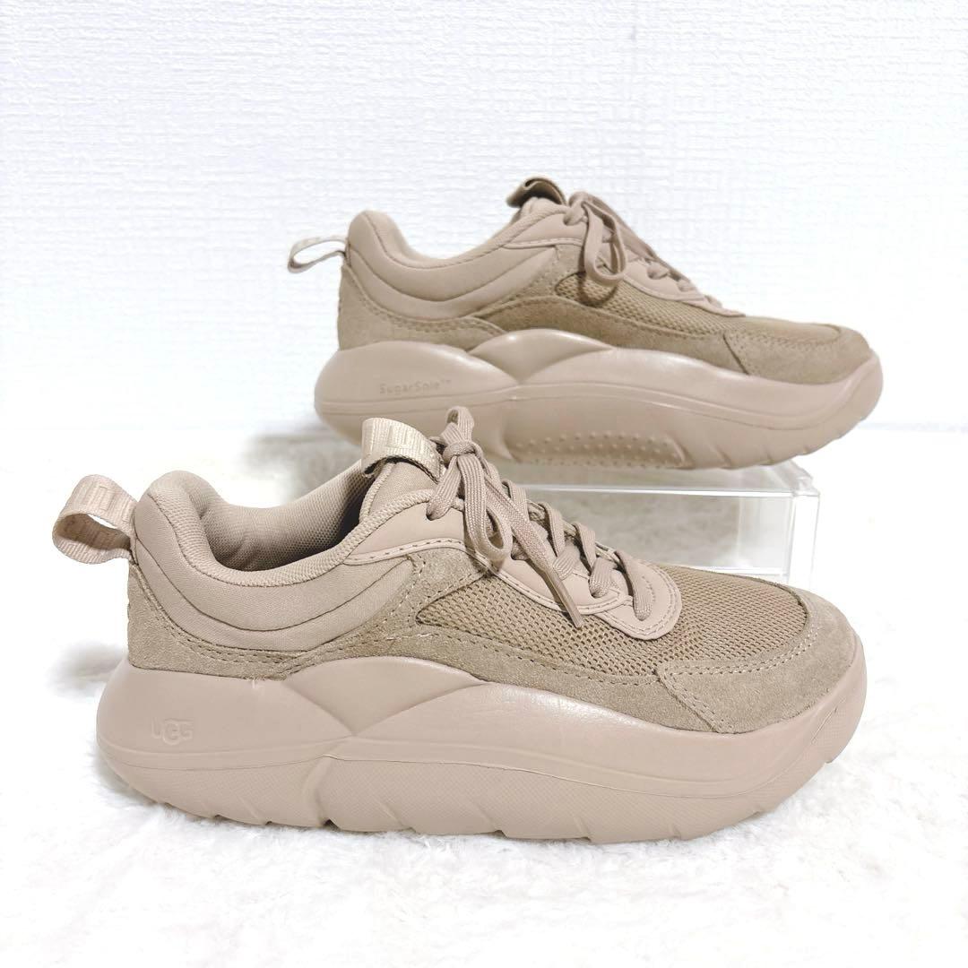 【美品】UGG アグ　クラウド トレーナー 厚底　スニーカー　23.5cm