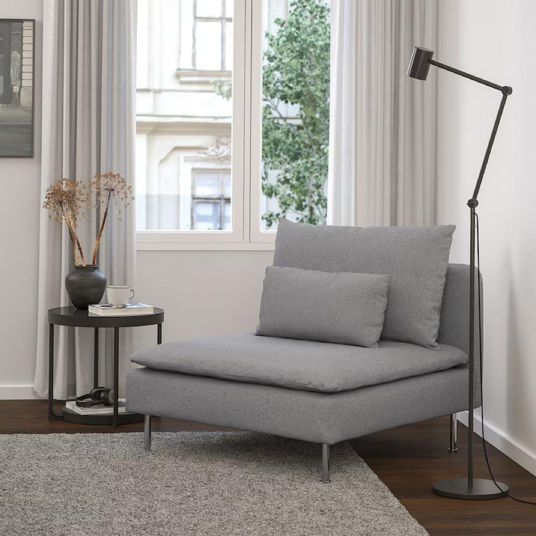 IKEA イケア ソーデルハムン グレー 1人掛け ソファ - メルカリ