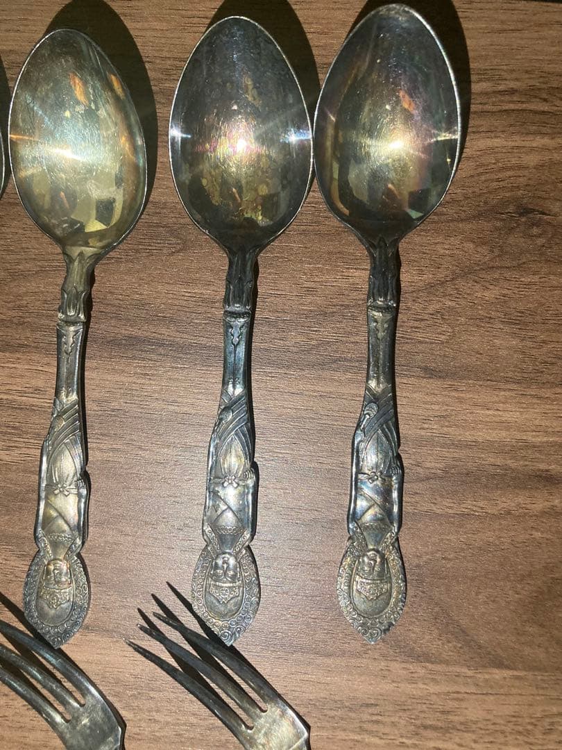 銀食器　スプーン　桜富士 銀食器 スプーン 桜富士 - メルカリ
