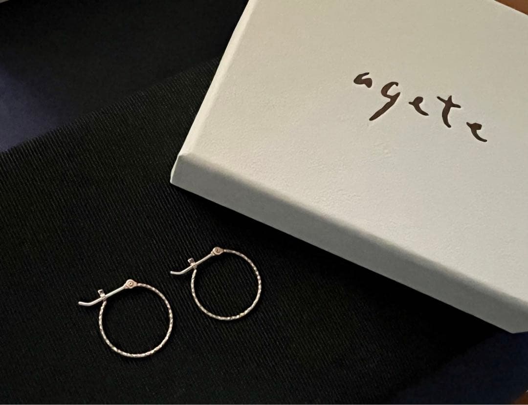 ファッションファッション - agete 10K ツイストフープピアス