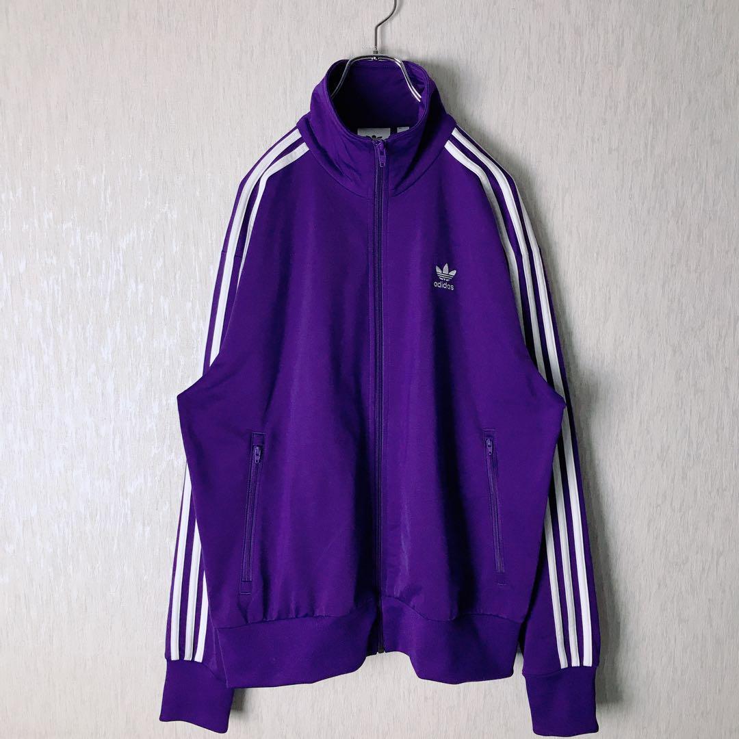 ☆9777 美品 adidasトラックジャケット ファイヤーバード パープル O