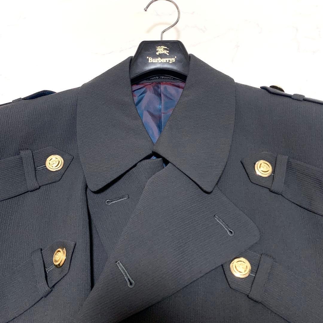 メンズティノラス ナポレオンコート 金ボタン 玉虫 ウール 青緑 アウター