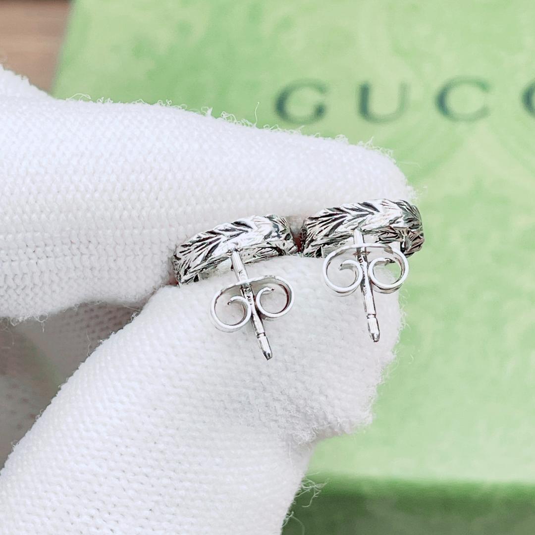 ◇グッチ◇新品仕上済 インターロッキングG アラベスク ピアス 両耳用