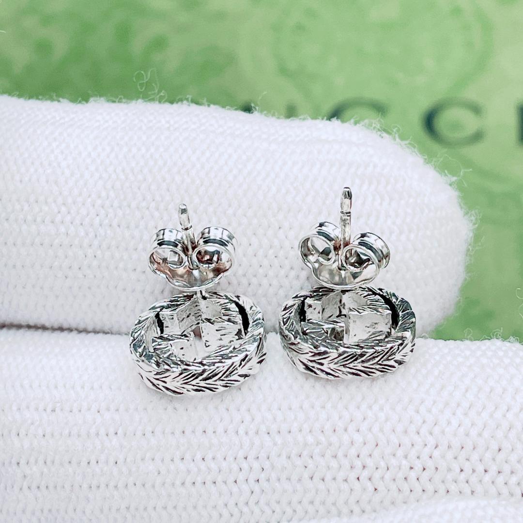 ◇グッチ◇新品仕上済 インターロッキングG アラベスク ピアス 両耳用