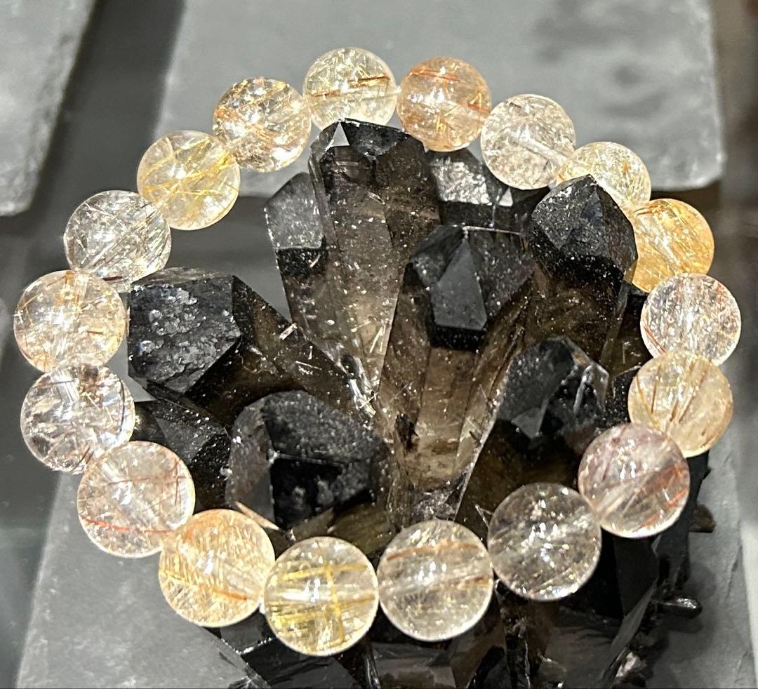 プラチナルチルクォーツ 12mmプラチナルチルクォーツ 鑑別書付き 極上