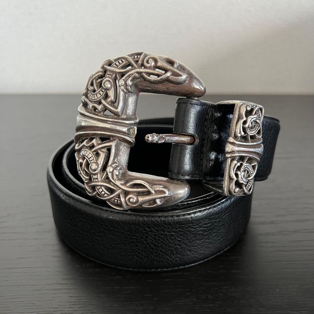 まぁー　クロムハーツ　ベルト　ケルティック 3PC 黒　ブラック　32 CHROME HEARTS クロムハーツ ケルティック ベルト 3ピース | chromehearts