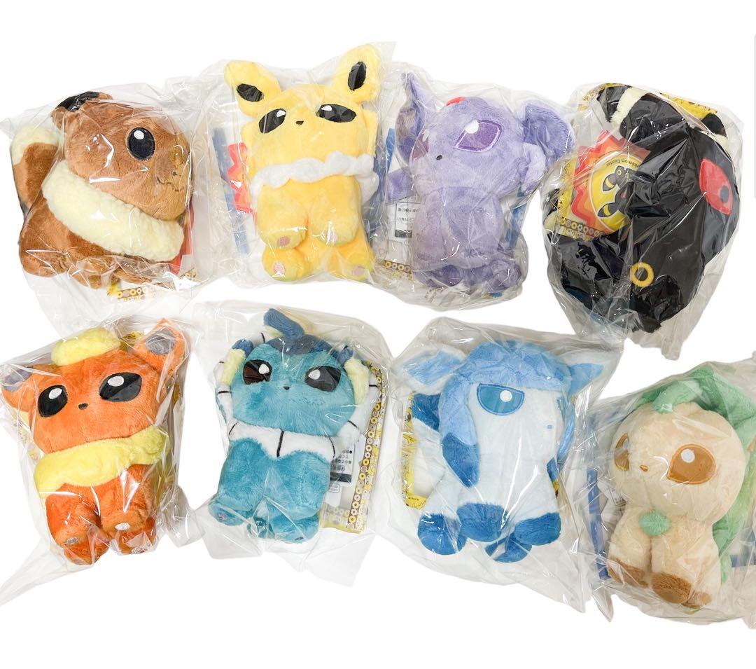ポケモンセンター　ポケドール ブイズセット2008年製　ぬいぐるみ　タグ付き新品 ポケモンドールズ ぬいぐるみ ブイズ 9種セット ブラッキー ニンフィア