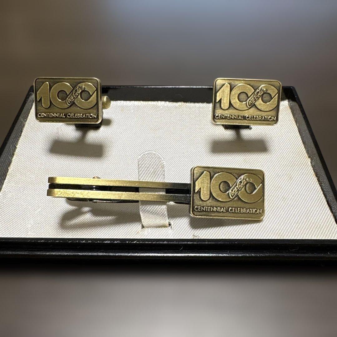 コカコーラ100周年記念タイピンカフスセット
