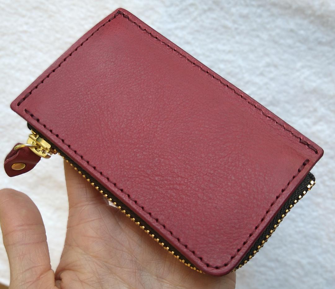未使用品 bona イボーナ L-zipミニモ・ウォレット 限定色「プラム