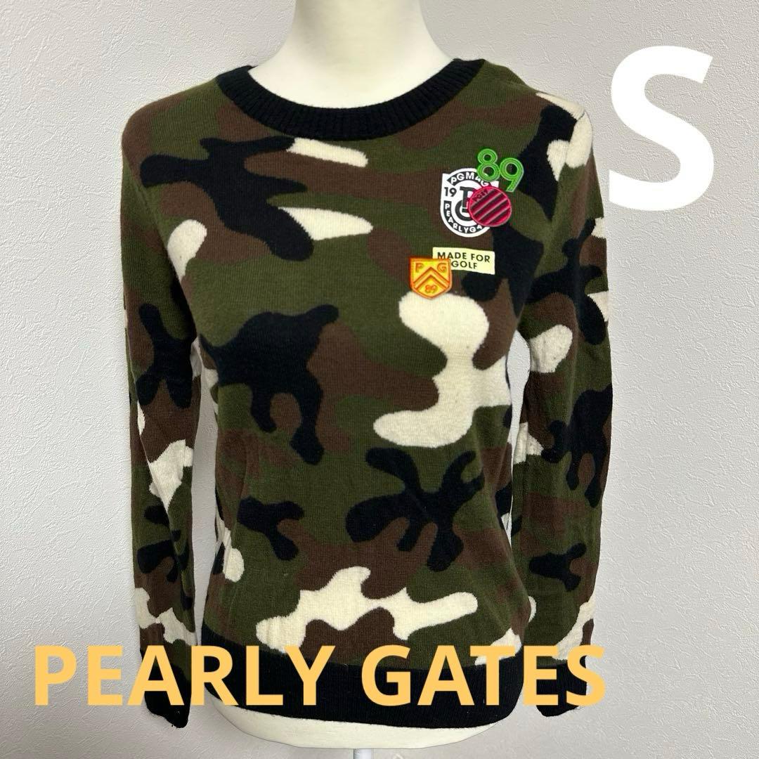 PEARLY GATES 迷彩柄 レディースセーター PEARLY GATES パーリーゲイツ ニット ジップジャケット カモフラ柄