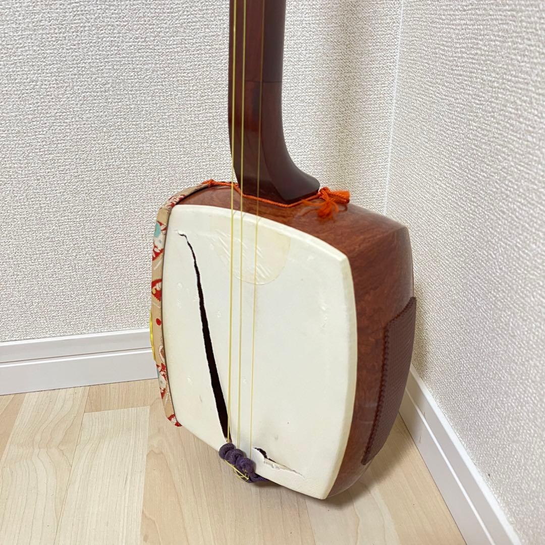 三味線　中棹　紅木　高級　こうき　トチ　2.5cm 小唄・地唄