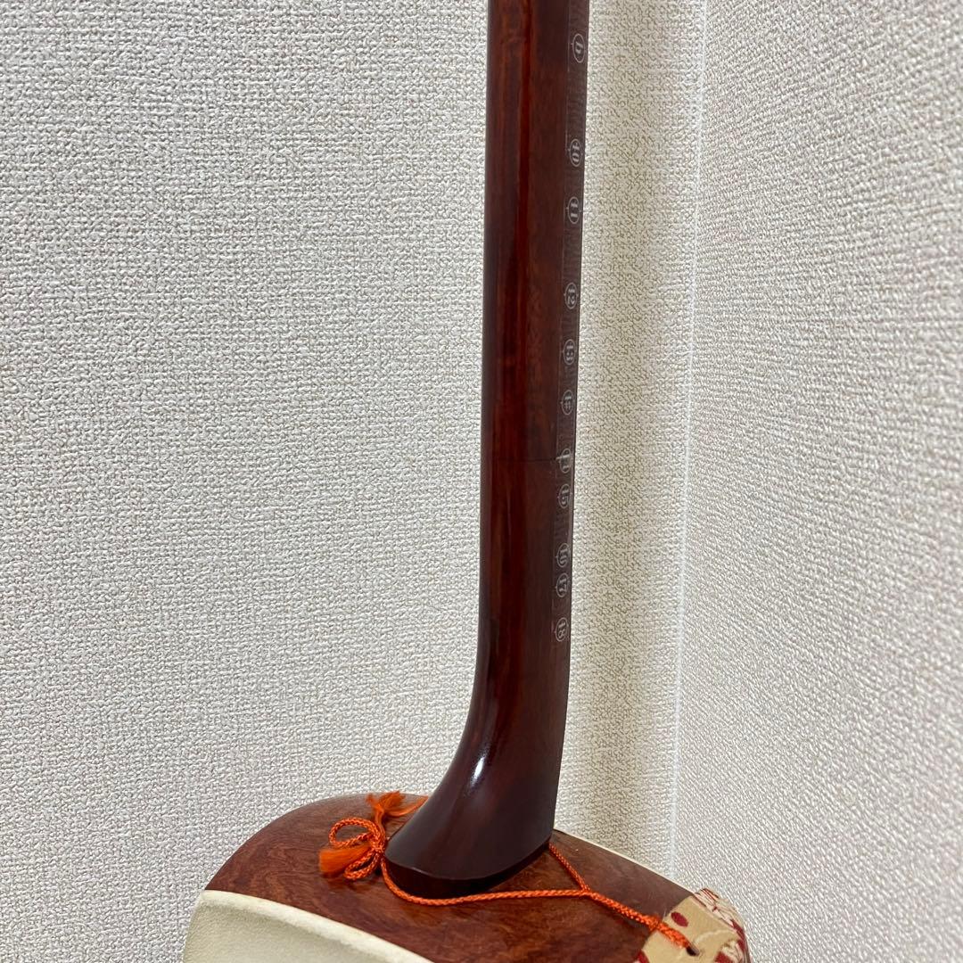 三味線　中棹　紅木　高級　こうき　トチ　2.5cm 小唄・地唄
