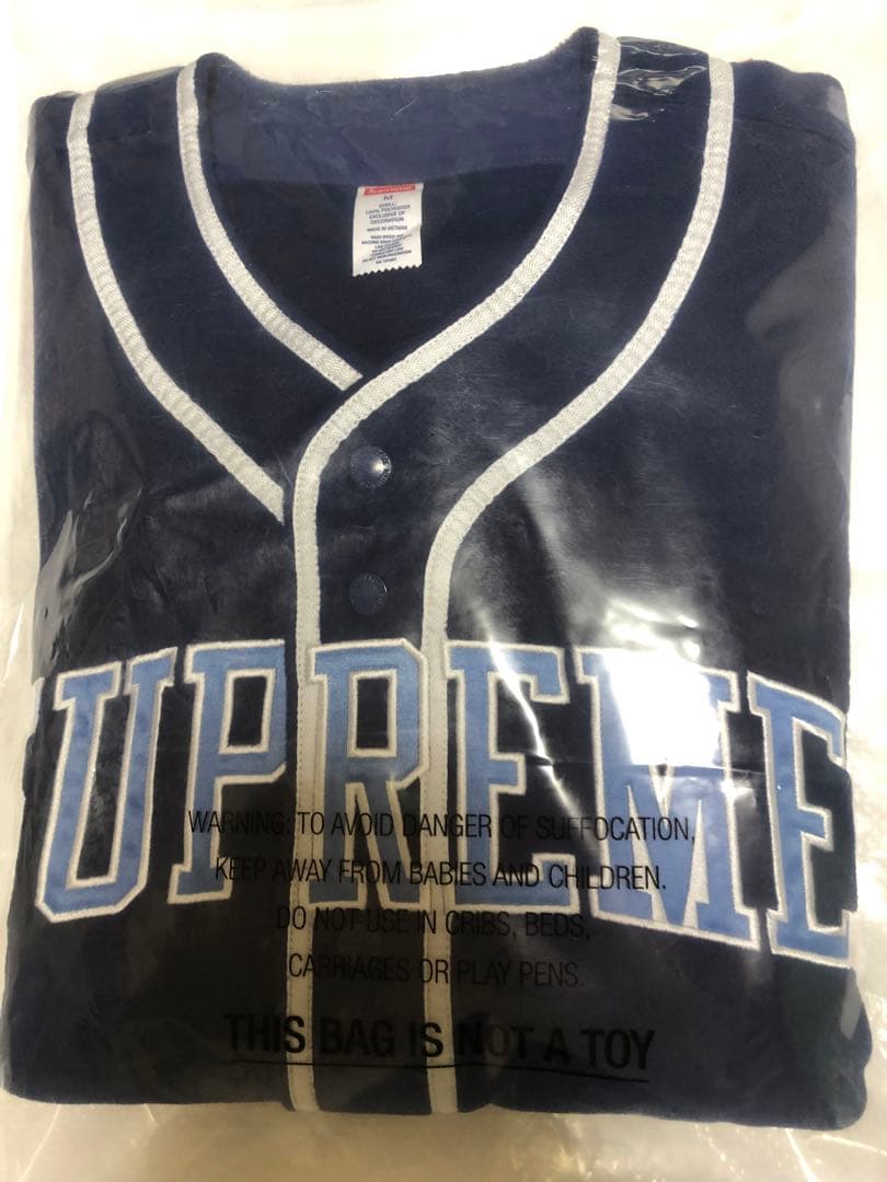 ウェア Supreme Polartec Baseball Jersey \"Navy\"