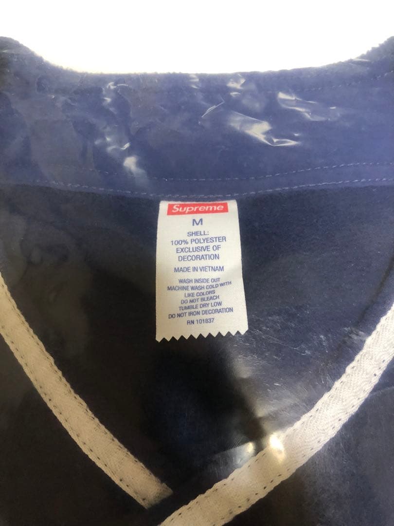 ウェア Supreme Polartec Baseball Jersey \"Navy\"