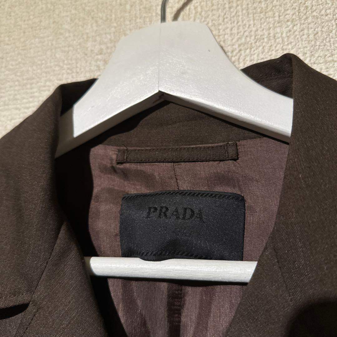 19SS PRADA プラダ シリコンロゴ ステンカラーコート