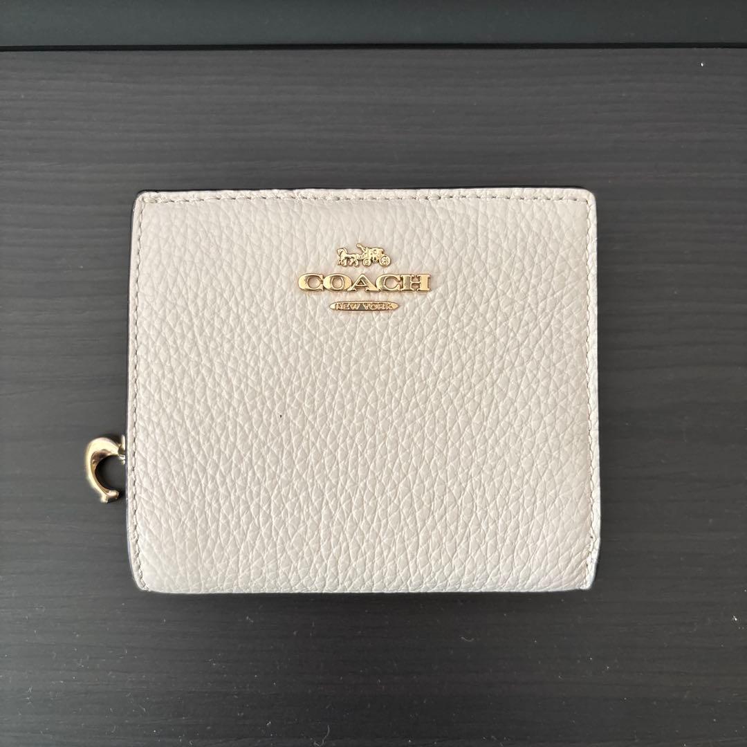 COACH 二つ折り財布 ライトグレー 送料無料 コーチ COACH アウトレット ホワイトデー メンズ 財布 二