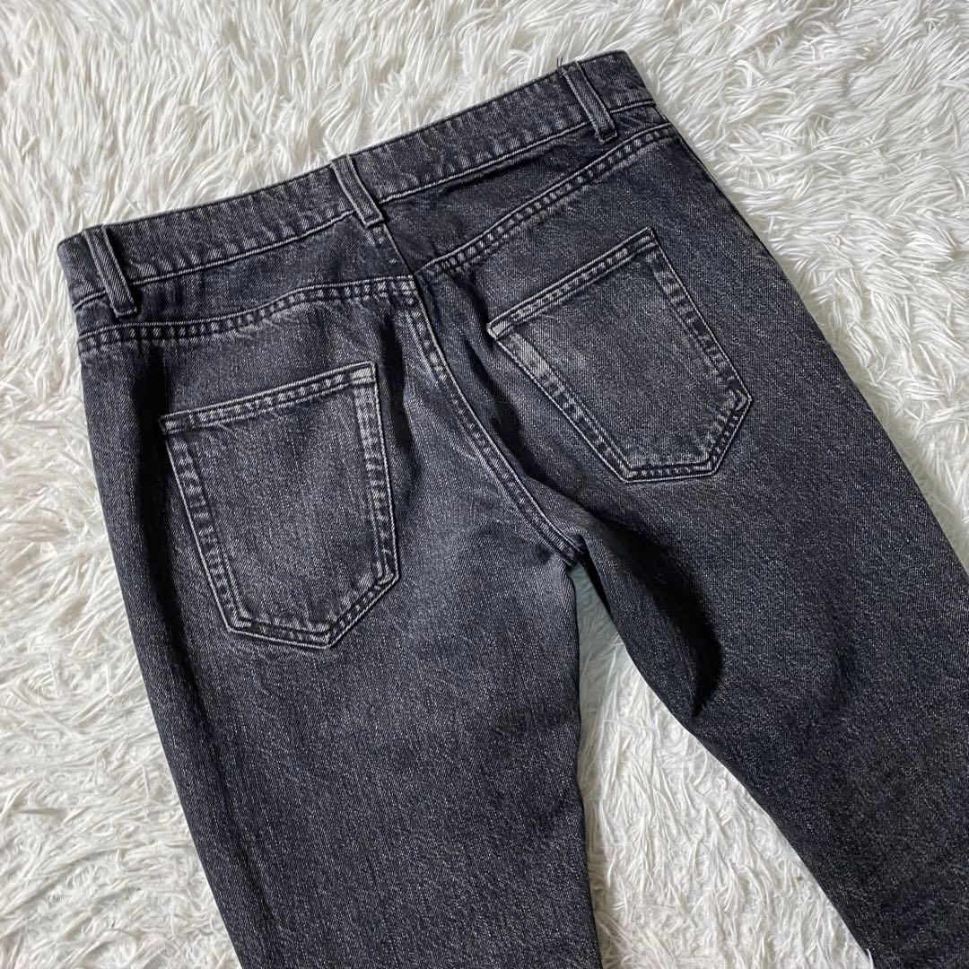 キムタク着用SAINT LAURENT膝クラッシュブラックデニムパンツサイズ30