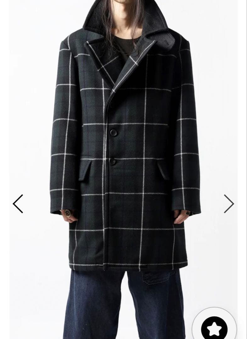 【サイズ7】sus-sous greatcoat BLACK WATCH ssstein / シュタイン】OVERSIZED MAXI-LENGTH DOUBLE BREASTED COAT
