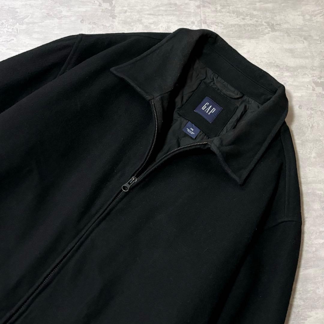 00s OLD GAP ウール ドリズラージャケット ブラック 裏地キルティング
