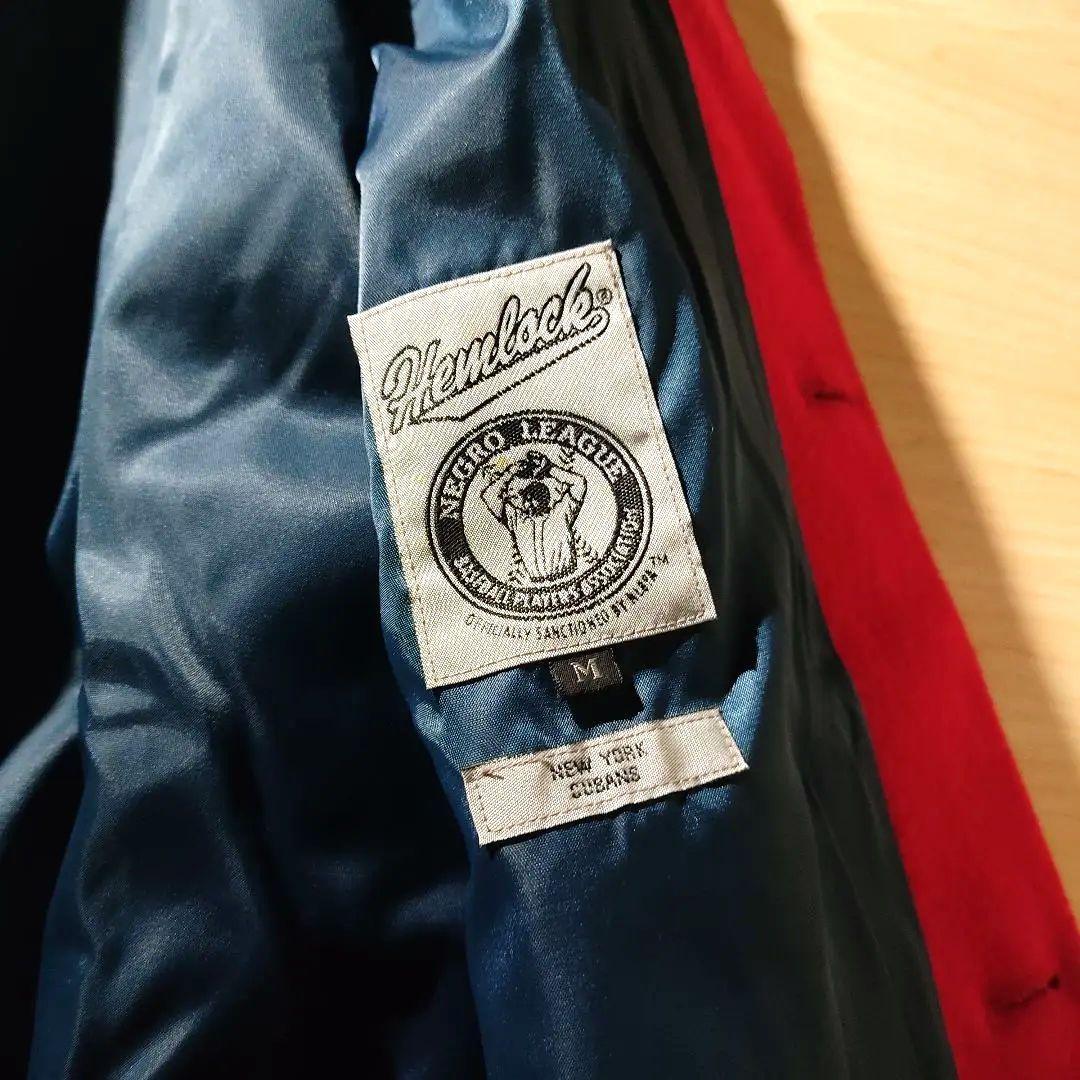 【希少レア】90s NEGRO NY スタジャン メルトン 赤 刺繍 ロゴ