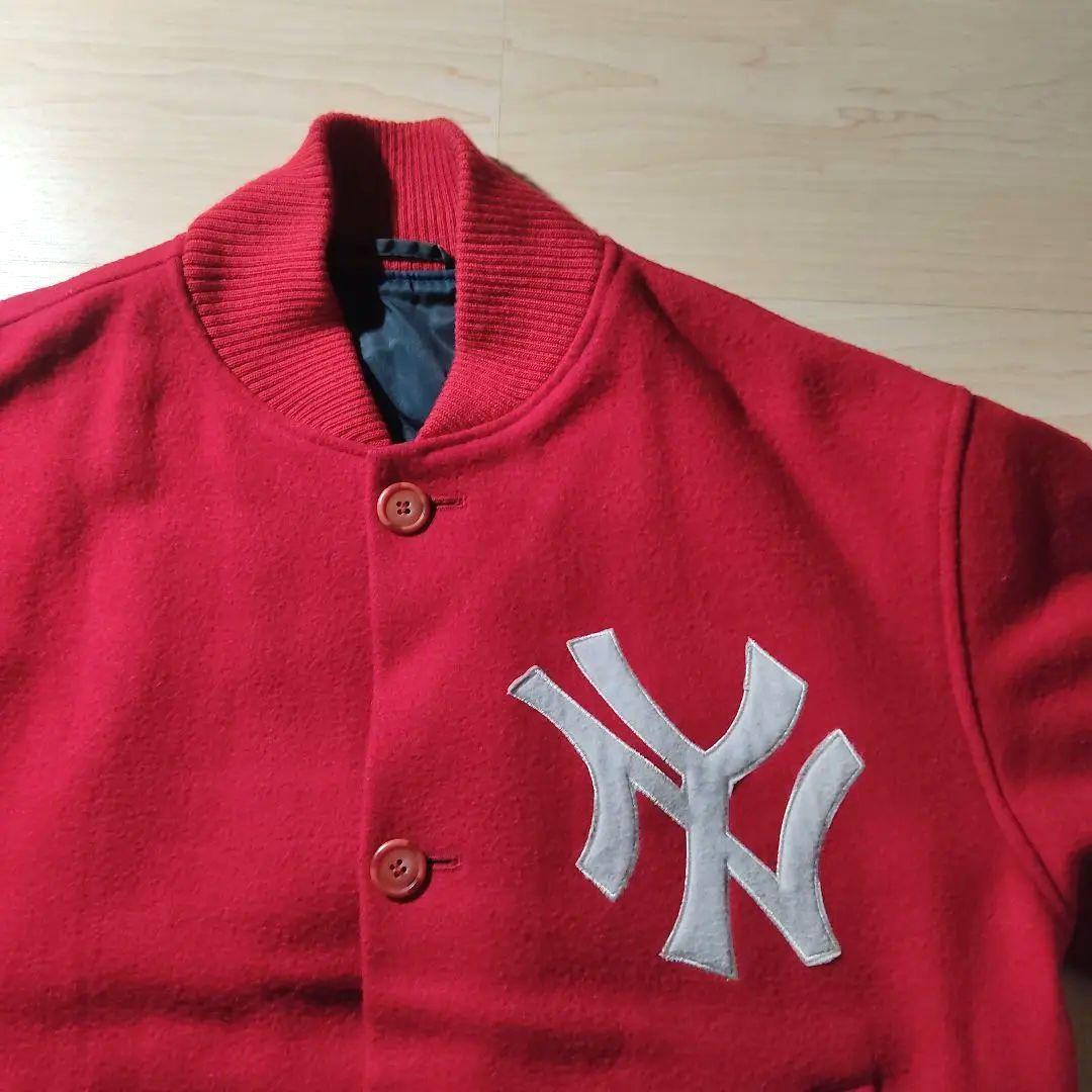 【希少レア】90s NEGRO NY スタジャン メルトン 赤 刺繍 ロゴ